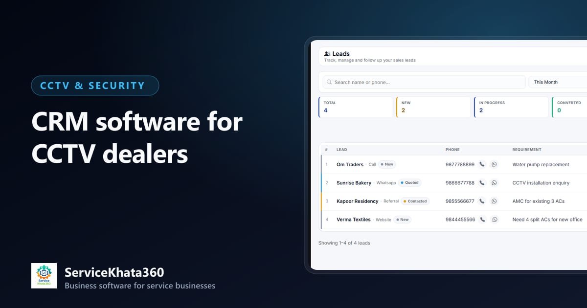 What Is CCTV CRM Software and Why Do CCTV Dealers Need It?
